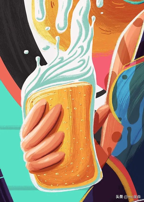 简单又能让人眼前一亮的插画配色,一组很有视觉震撼力的插画作品