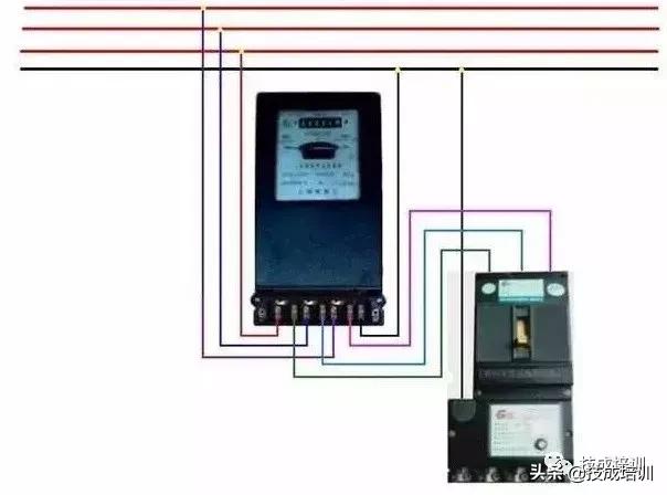 断路器电流互感器电表正确接线法,定时开关交流接触器和电表接线图