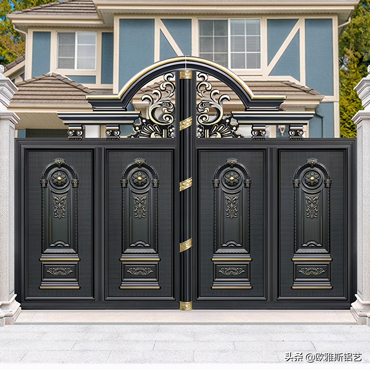 别墅大门铜门好还是铝门好,别墅大门仿铜门如何选择
