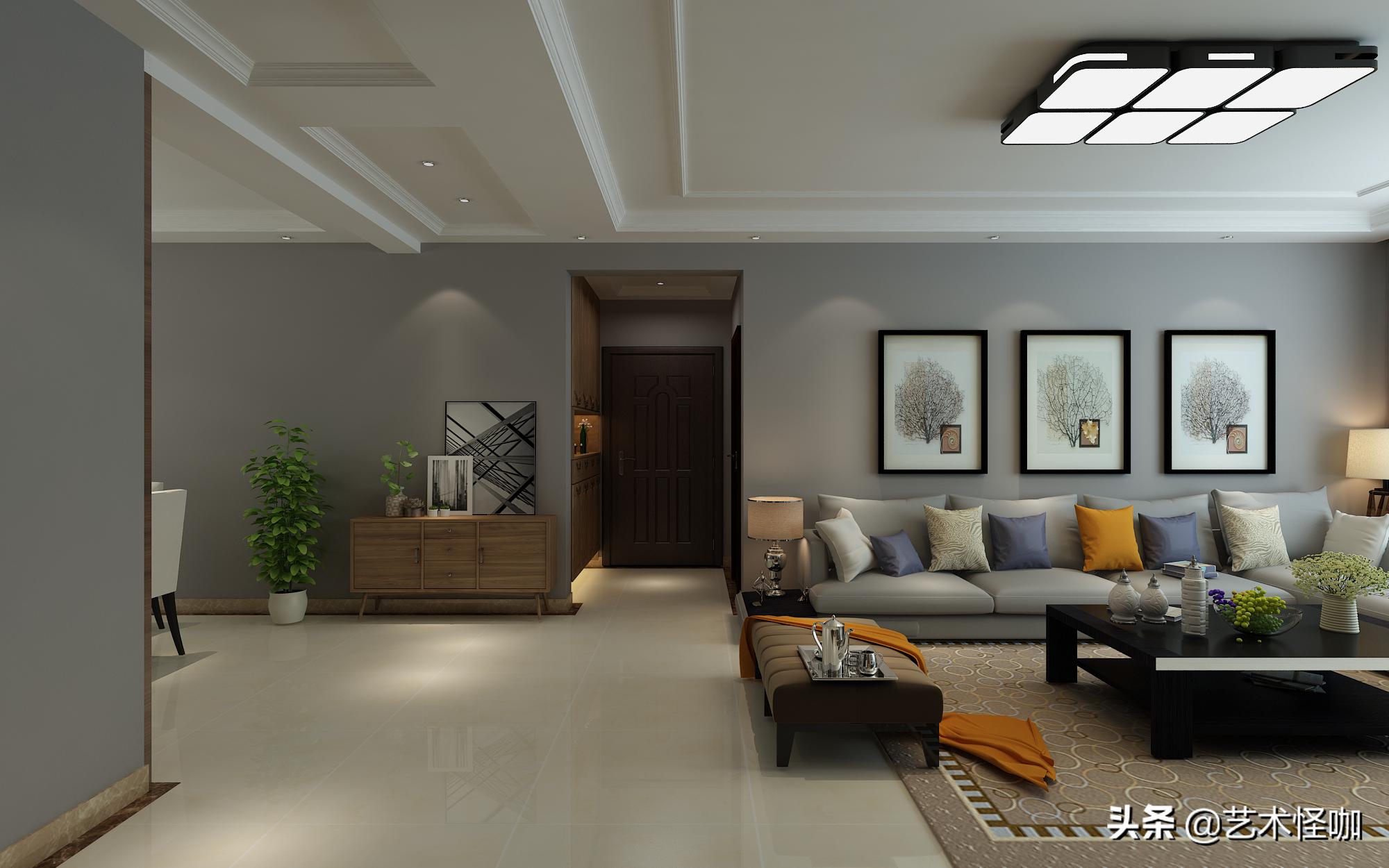 济南银丰玖玺城5期装修风格,济南明湖润庭125平装修效果图