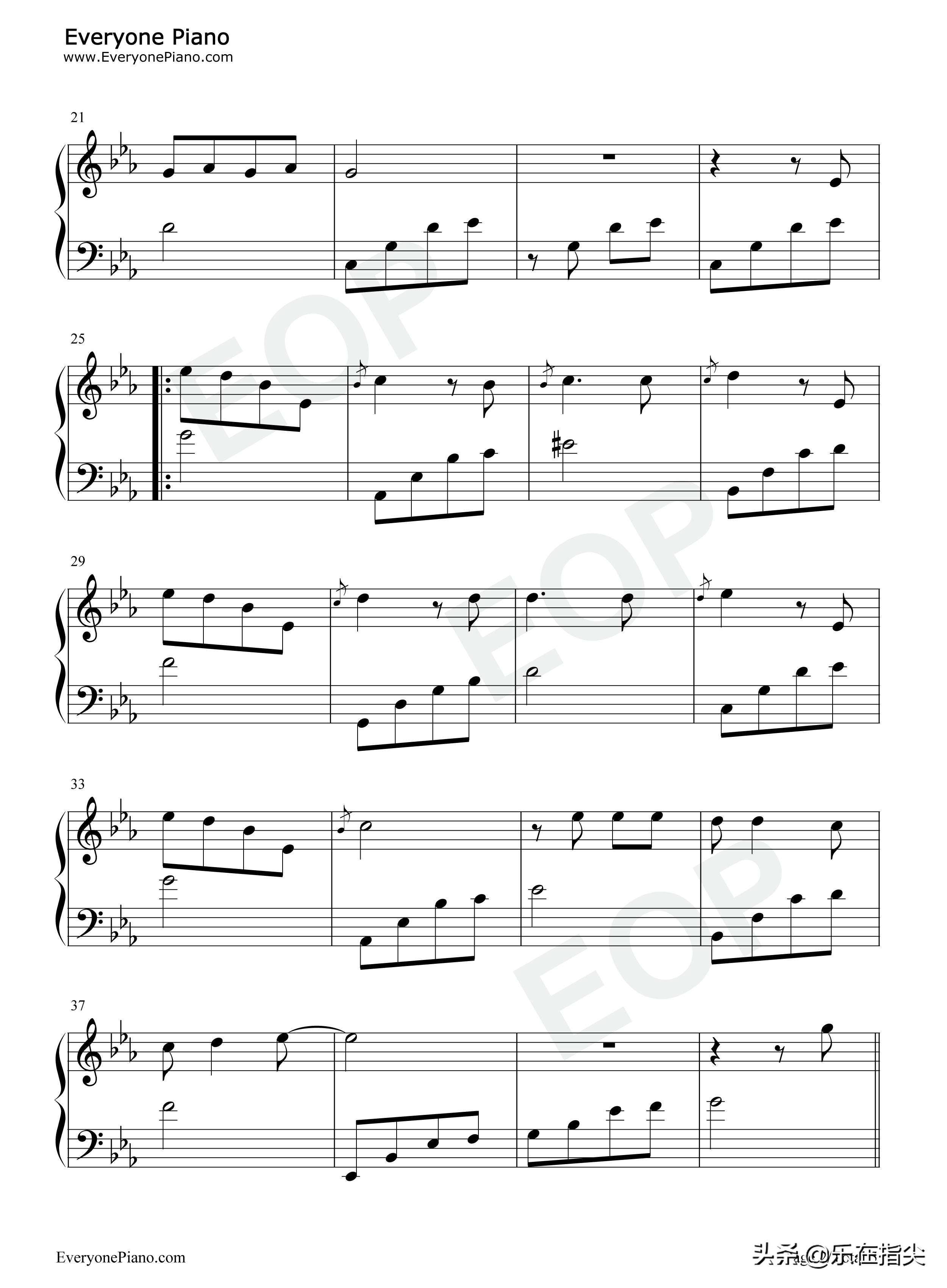 活该-我拼了命去爱换-简谱五线谱钢琴谱电子琴谱