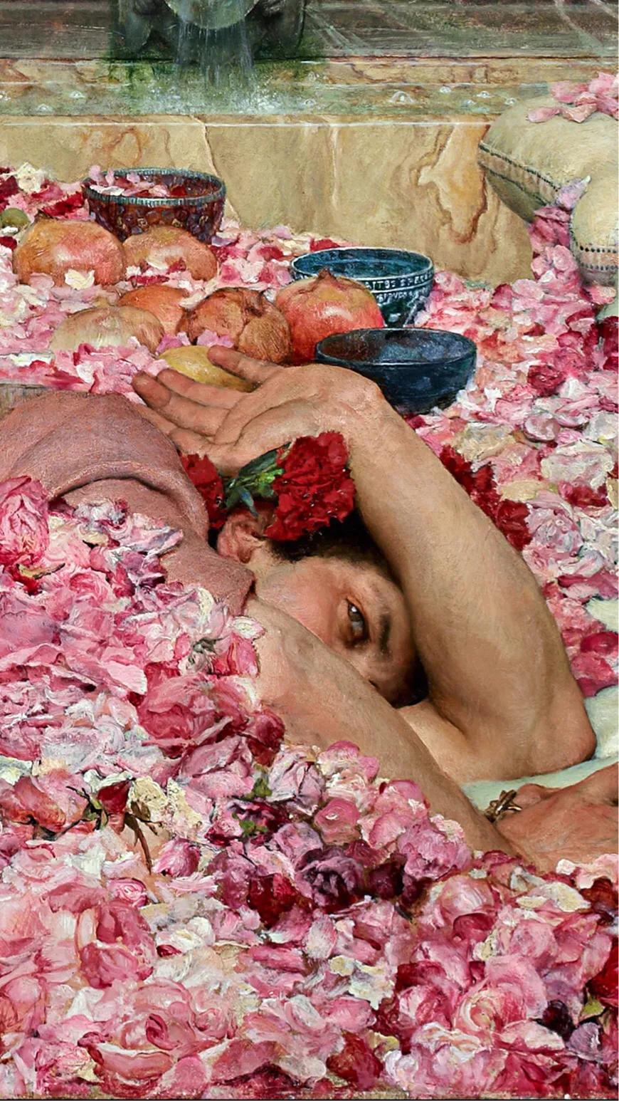 玫瑰花瓣一片一片飘落在眼前,玫瑰花瓣一片片凋落在眼前