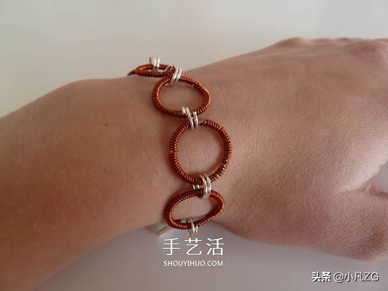 铜线手工制作手链,铜丝手链diy