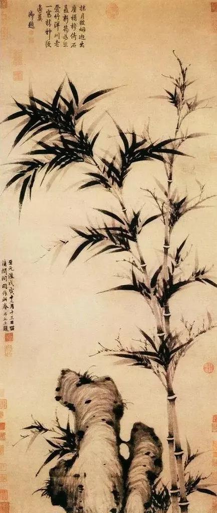 除了吃竹笋，竹筒饭，中国绘画大师们笔下的墨竹也十分有味道