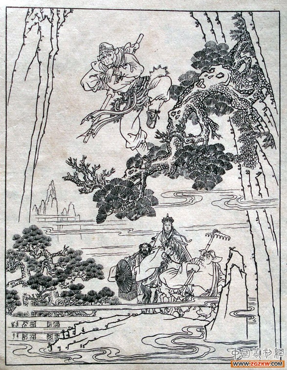 《西游记》之三打白骨精背景图,西游记三打白骨精文字版图文