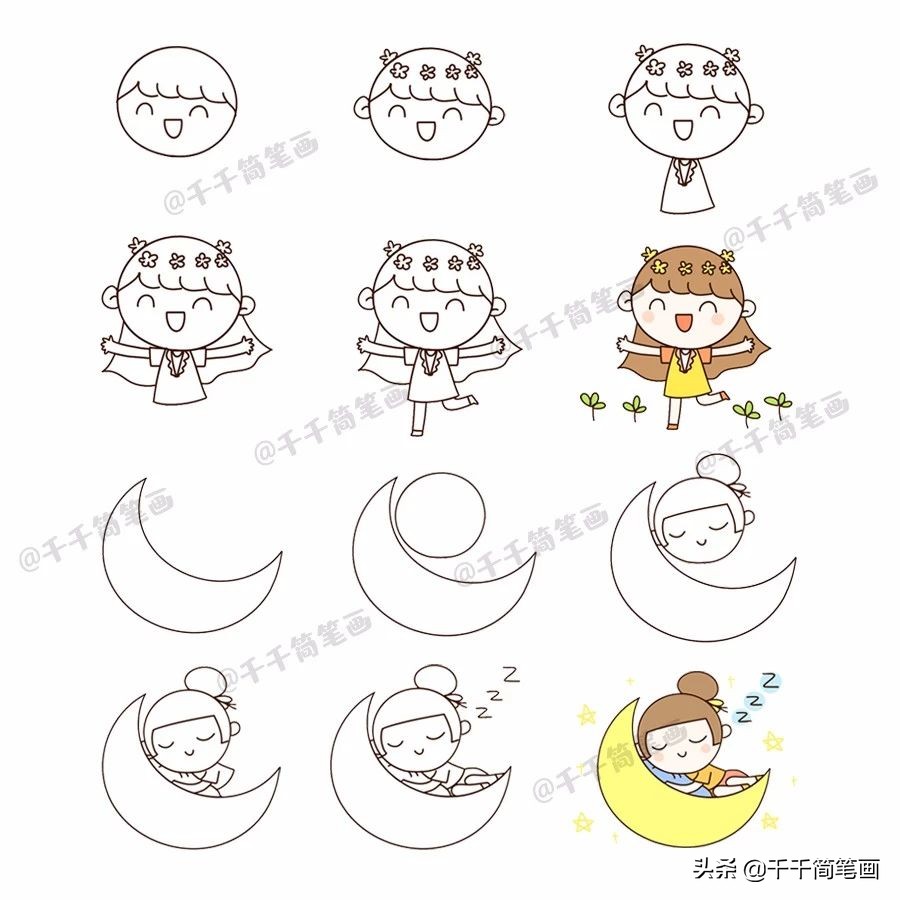 hellokitty简笔画可爱卡通人物,简笔画可爱卡通人物10岁画的