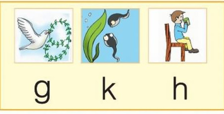 幼儿声母gkh正确写法,线上教学拼音声母gkh