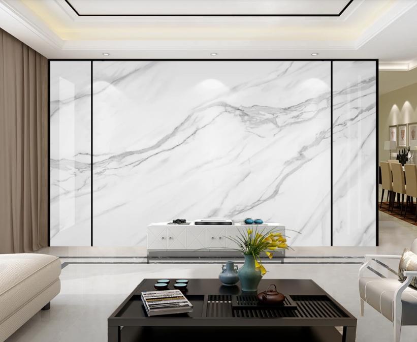 现代简约装修风格石材电视背景墙,石材瓷砖背景墙效果