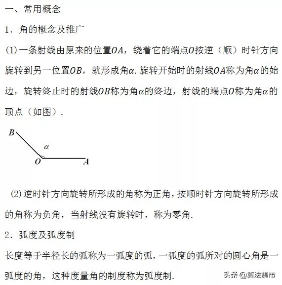 高中数学三角函数公式手抄报,高中数学三角函数二级结论公式