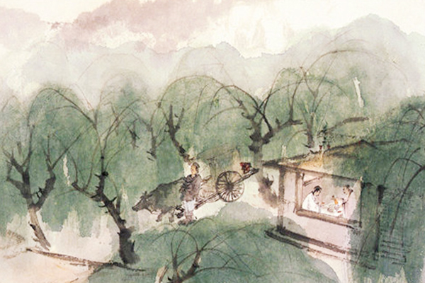 王维仕途失意隐居辋川，写下一首田园诗，被誉为唐诗七律压卷之作