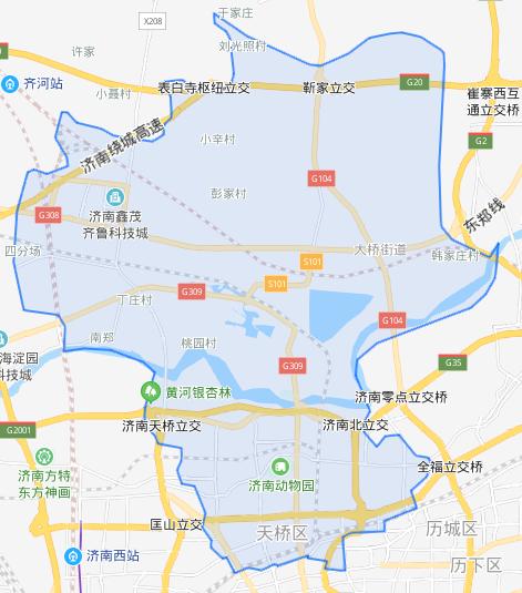 济南市天桥区地名介绍,济南天桥区齐鲁大桥