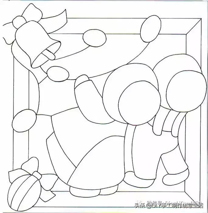 布艺diy拼布图案贴画,布画diy手工制作大全