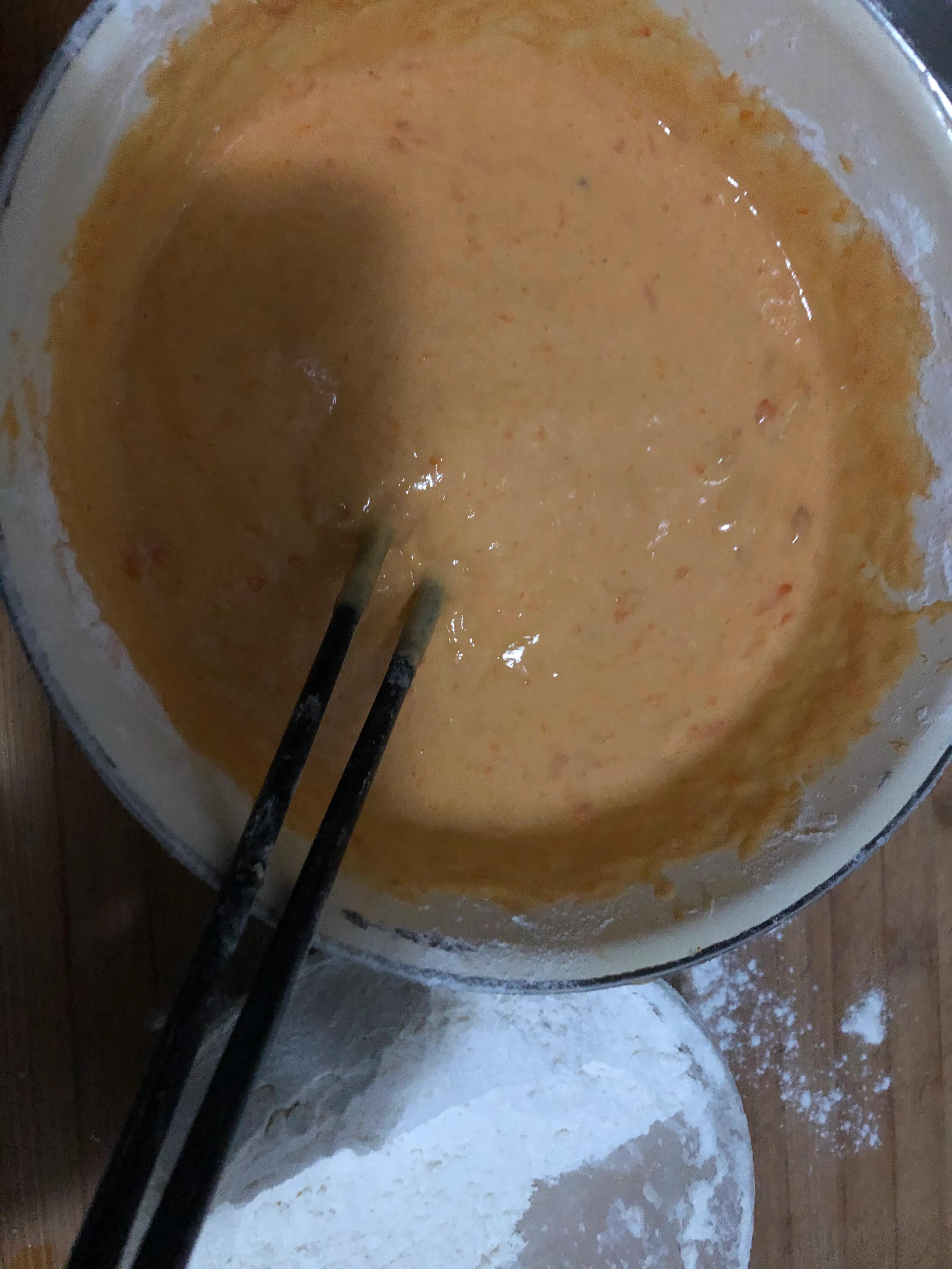 油煎了手起泡怎么办,油煎柿子糕