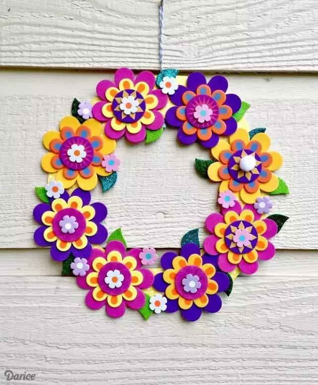 海绵纸手工制作花朵幼儿园,海绵纸创意手工幼儿园动物