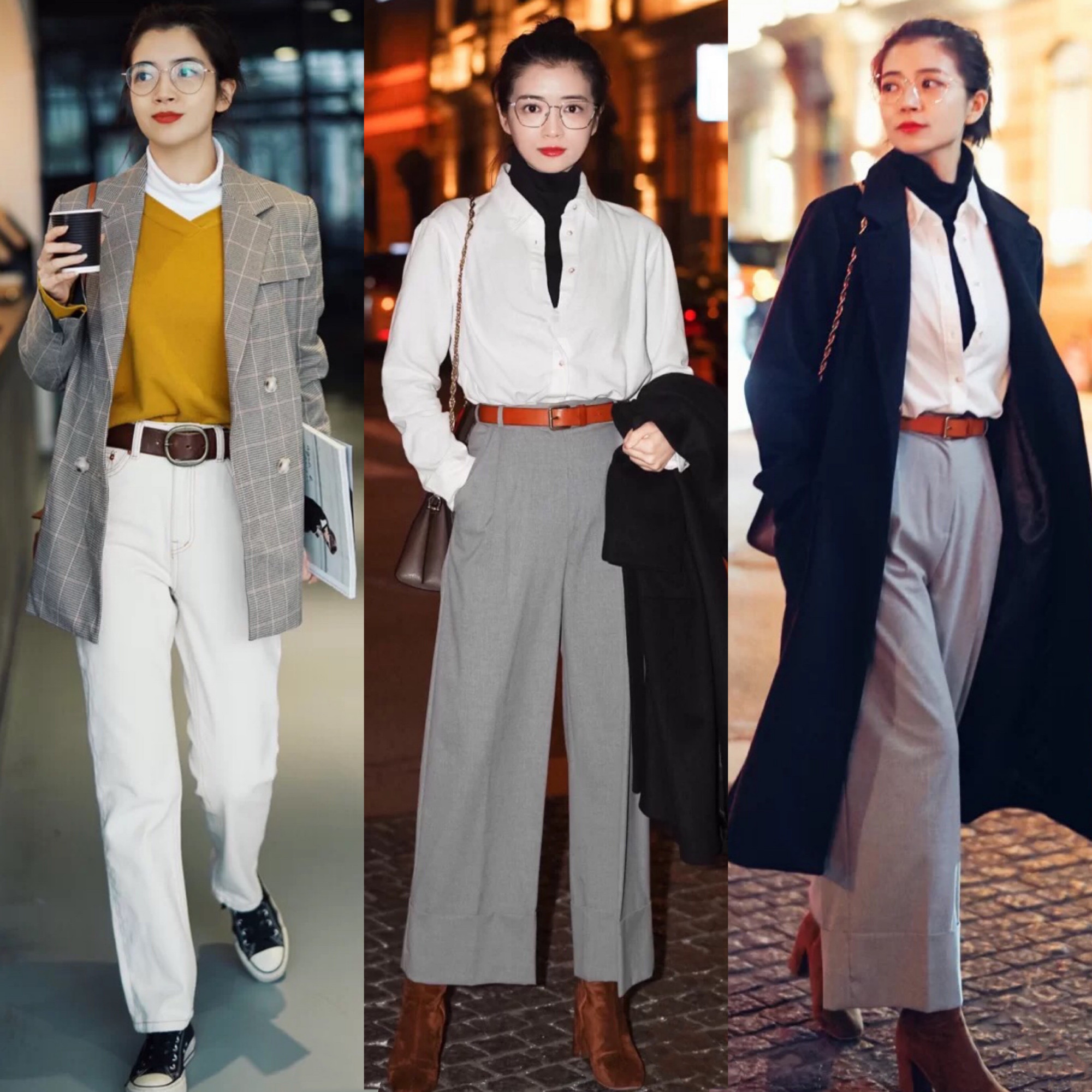 系细皮腰带方法简单又好看,系半截腰带方法简单又好看夏季