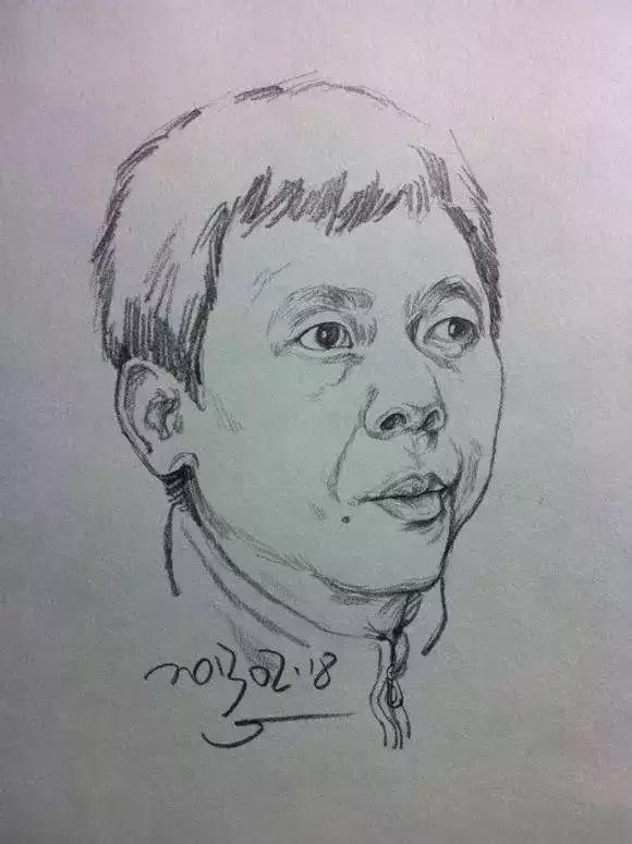 人物速写肖像画,速写是看一眼就能画出来的吗