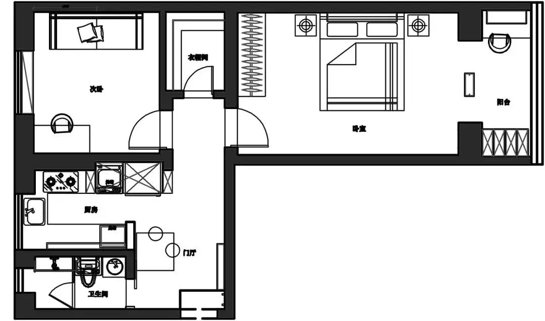 40平小屋装修带单独衣帽间,婚房衣帽间效果图大全