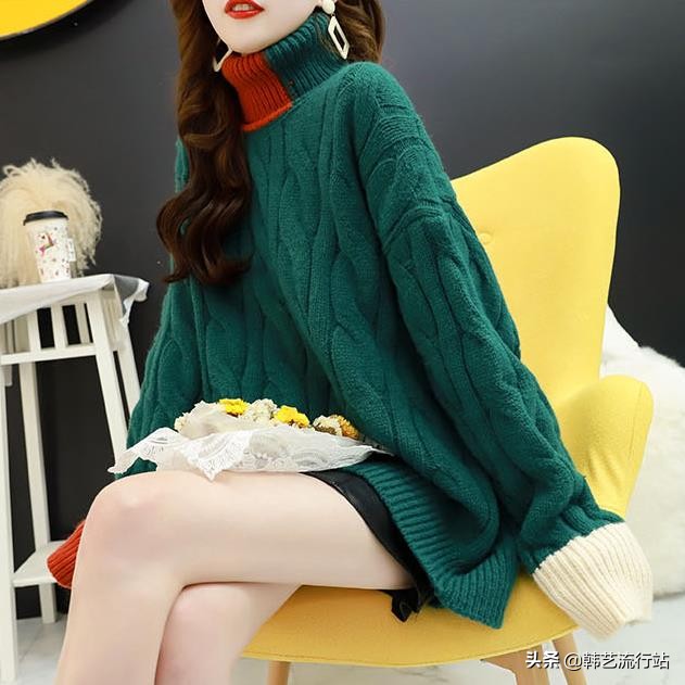 2020元旦韩国发布的新款毛衣款，再次流行休闲款，主题细节带个性