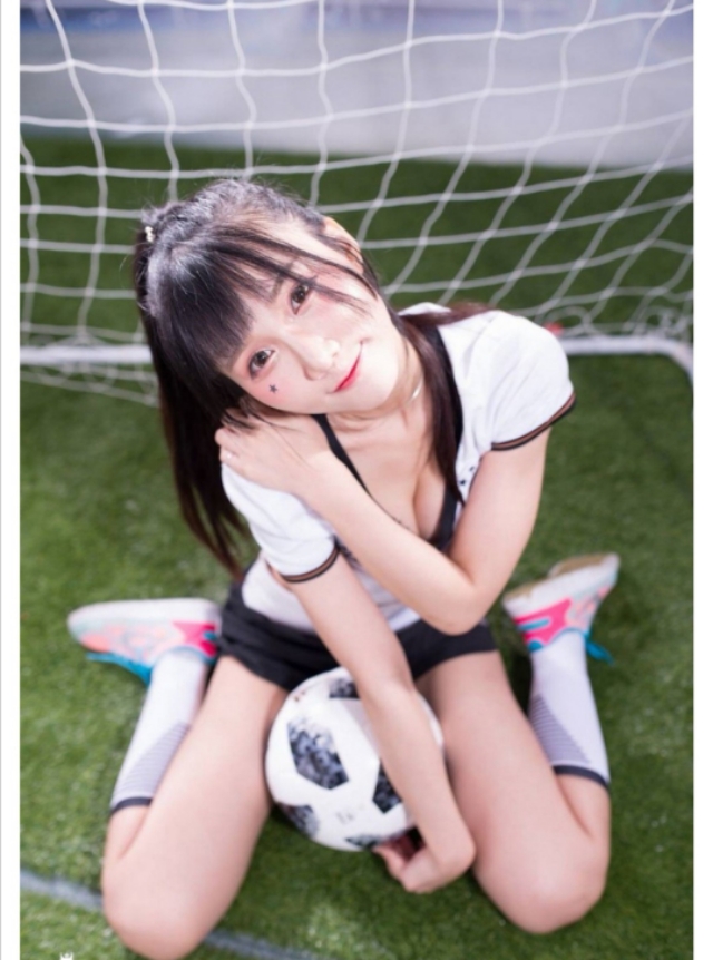 足球宝贝彩妆艺术图片大全,足球宝贝小姐姐