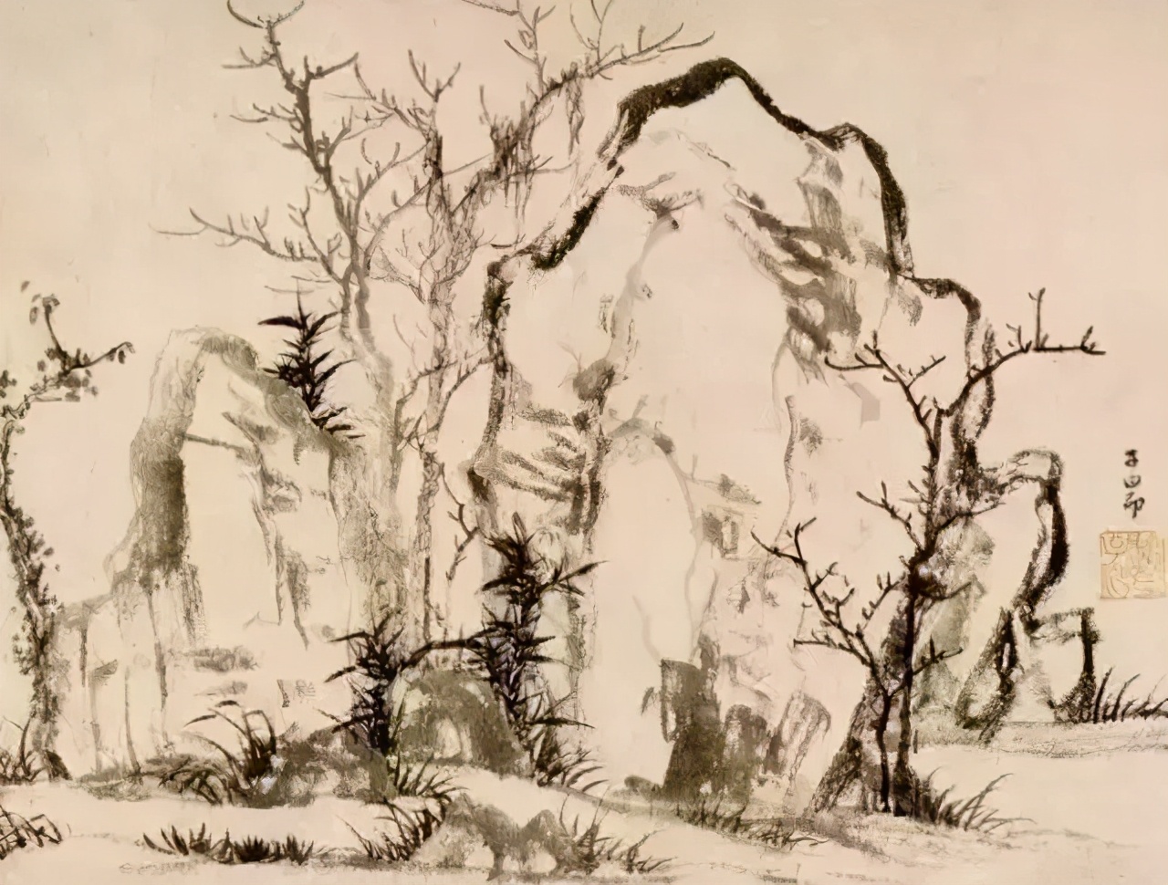 历代中国画中的奇石,中国画奇石作品欣赏