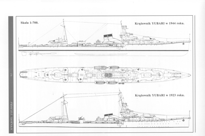 旧日本海军夕张级轻巡洋舰YUBARILightCruiser