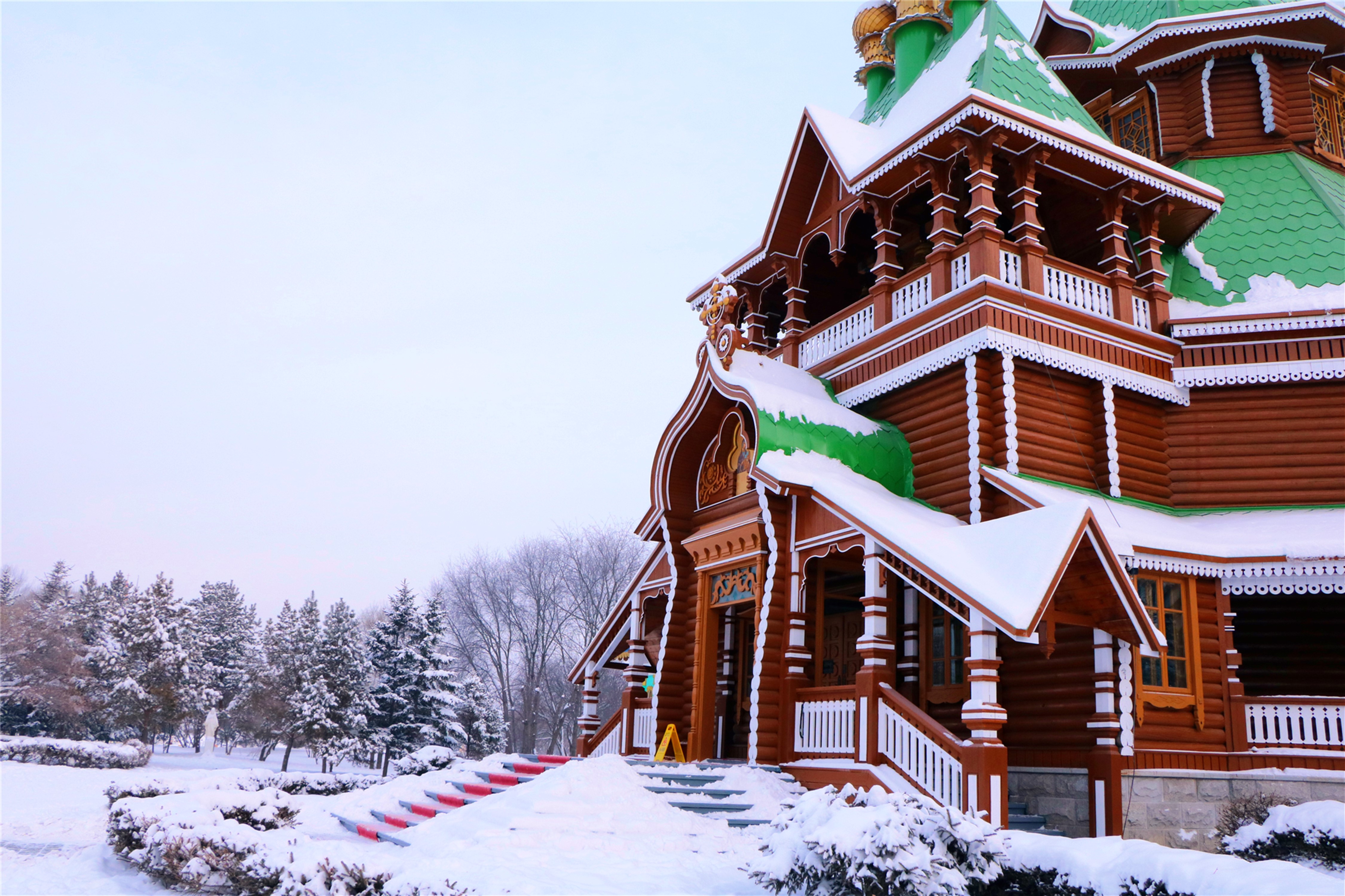 伏尔加庄园和俄罗斯风情小镇,伏尔加庄园浪漫的俄式冬季