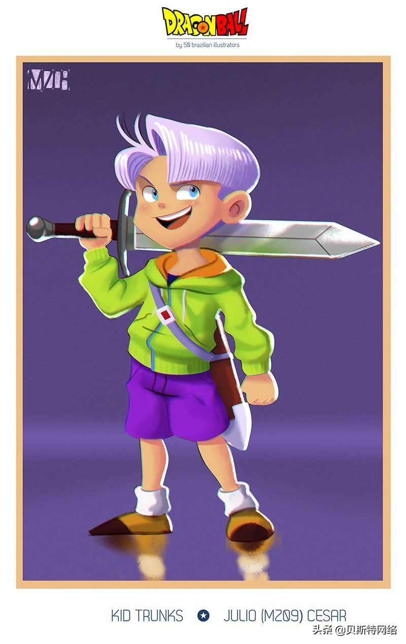 日本动漫插画师七龙珠,手绘龙珠经典插画