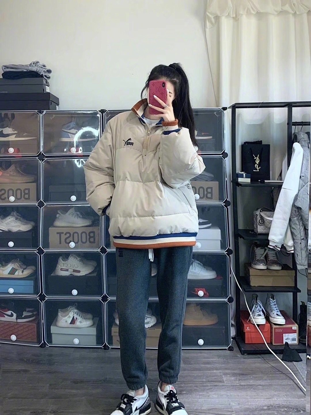 运动裤真的太舒服了，冬天也想穿又怕显臃肿，我来教你