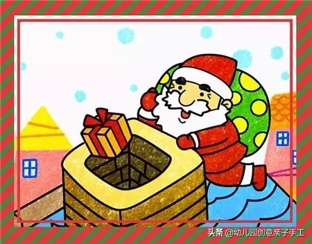 圣诞节儿童画画,圣诞节画画作品大全12岁