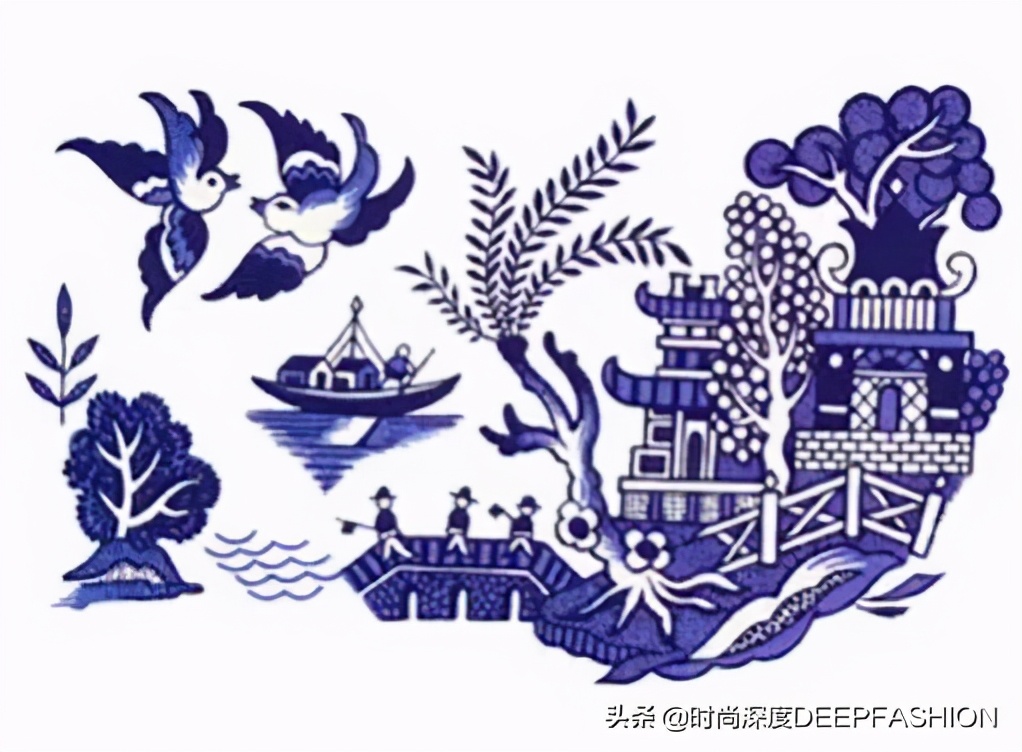 中国传统纹样“之”青花纹样