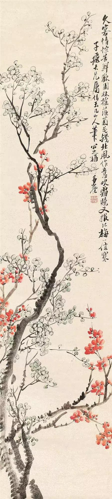 潘天寿100幅花鸟画欣赏,潘天寿花鸟画构图法