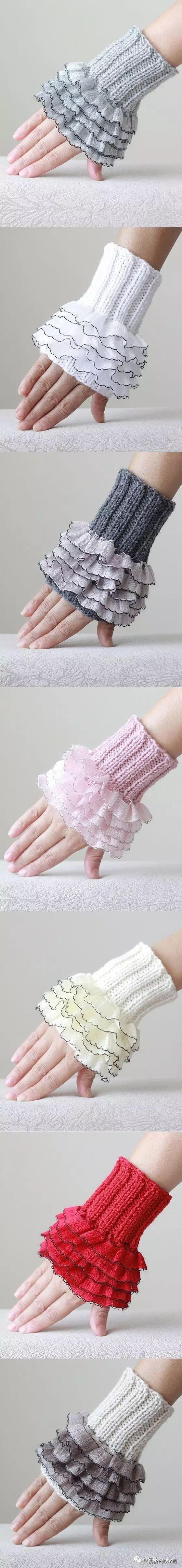 最新手套编织图冬,一线织到底的手套教程