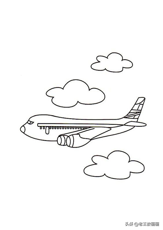 飞机简笔画儿童最简单,军用飞机怎么画简笔画
