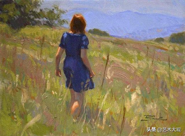 明媚阳光油画作品欣赏,美国画家埃里卡霍珀油画作品欣赏