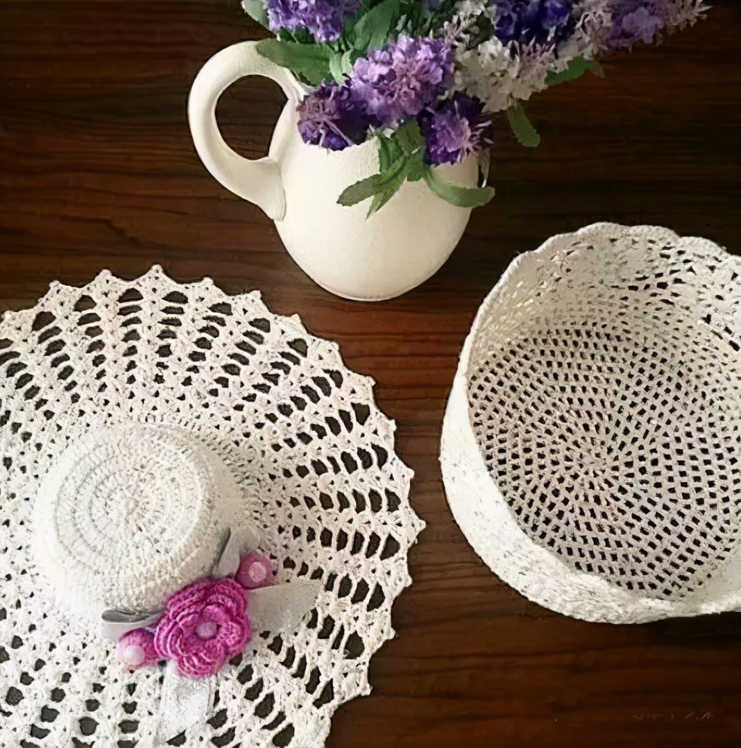 收纳盒子用布条线钩怎么钩视频,用三种毛线钩的收纳物