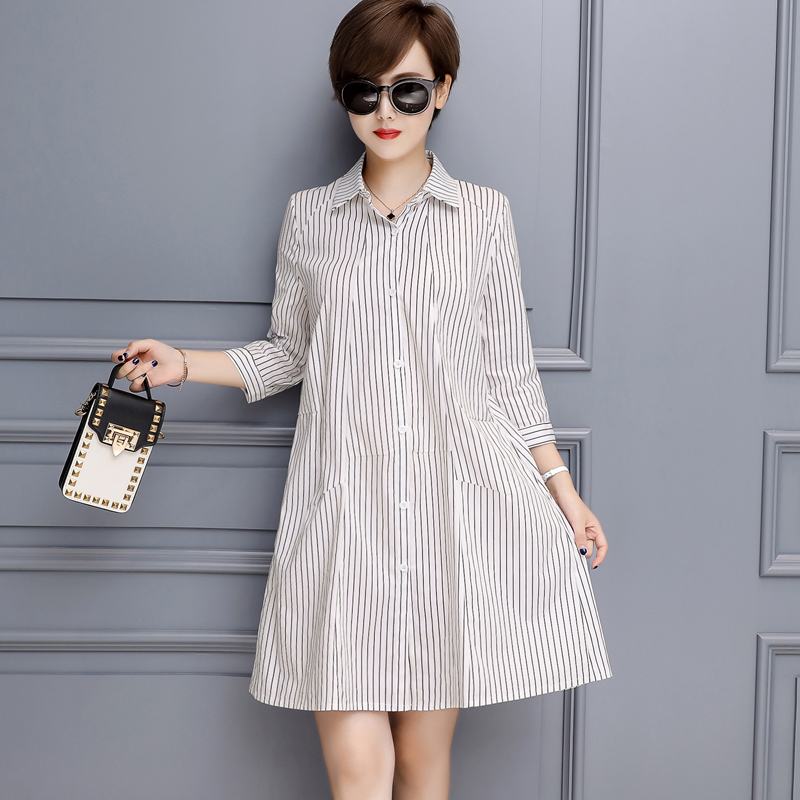 大码胖mm显瘦百搭连衣裙,显瘦遮肉120斤到220斤连衣裙夏季