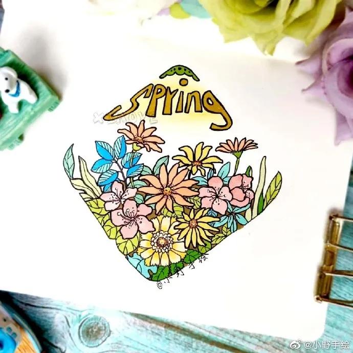 假期手抄报简单又漂亮可爱的图案,又好画又漂亮的手抄报