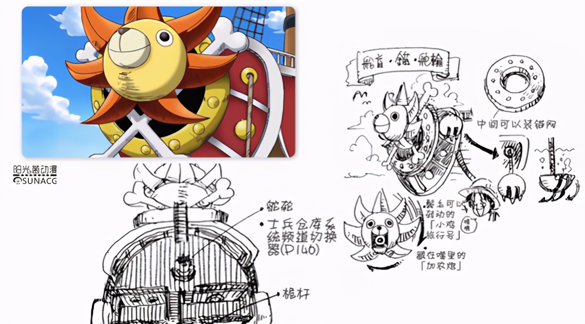 海贼王万里阳光号上有人物吗,草帽团海贼王豪宅