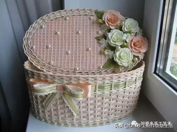 旧报纸变废为宝手工编织收纳筐,旧报纸制作简易的收纳筐