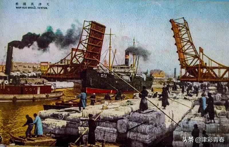 解放桥开启的精彩瞬间,天津解放桥开桥瞬间