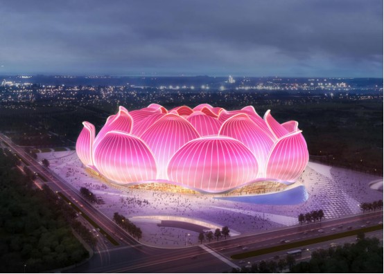 恒大灯光秀效果图大全,广州恒大荷花球场