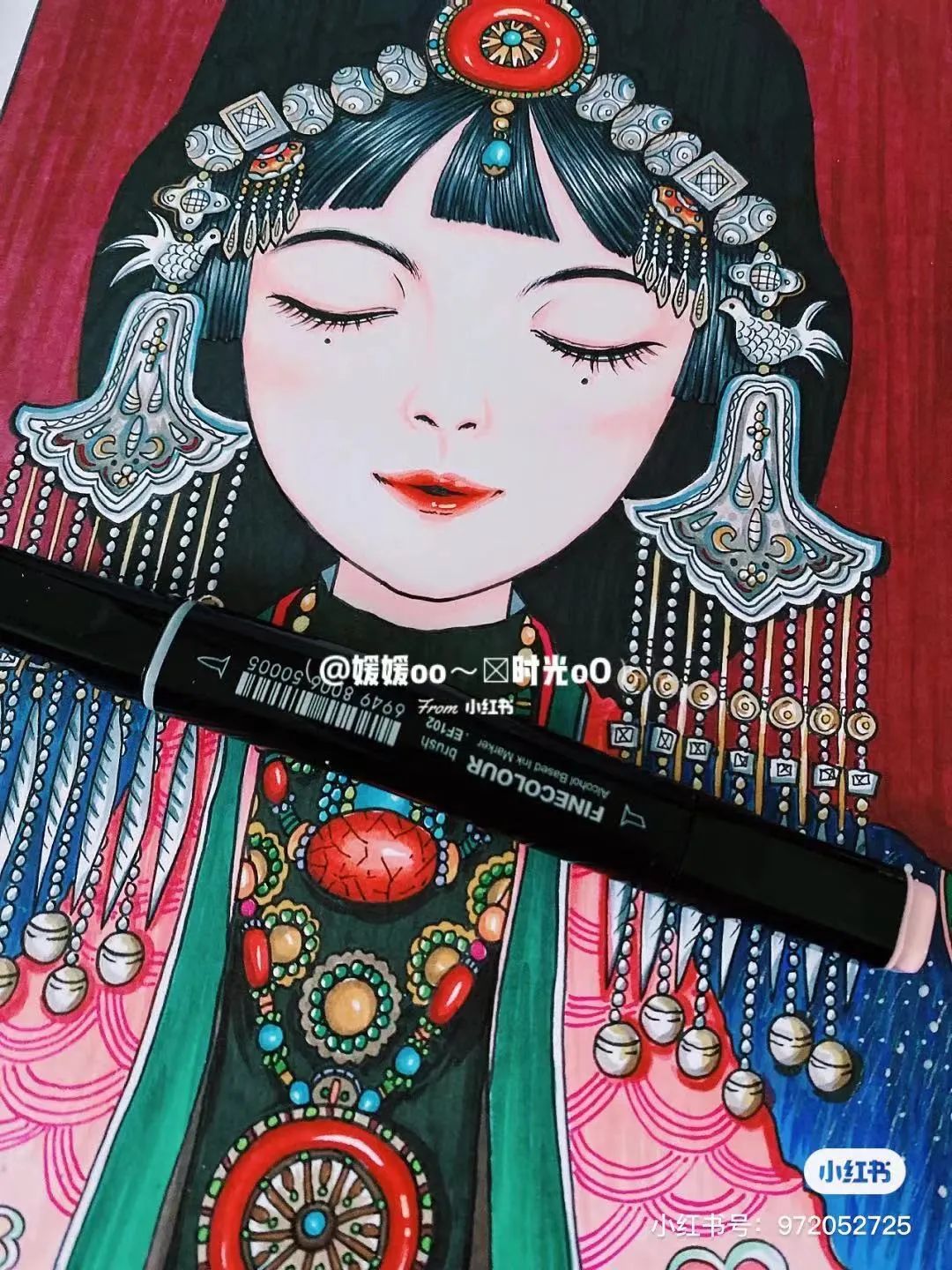 色彩装饰画简单好看马克笔,色彩对比强烈的马克笔装饰画