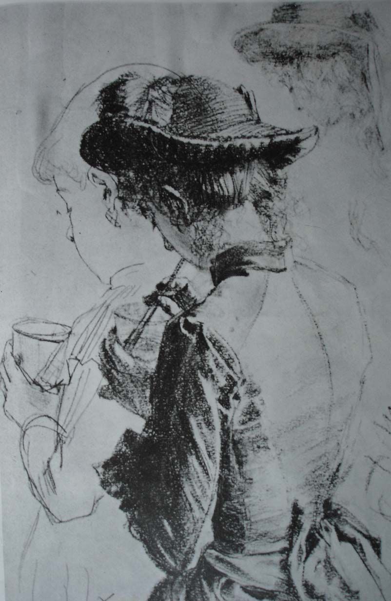 门采尔素描高清大图,门采尔高清素描风景画