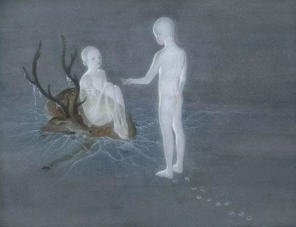 大鱼海棠唯美漫画插画设计,马克笔插画大鱼海棠