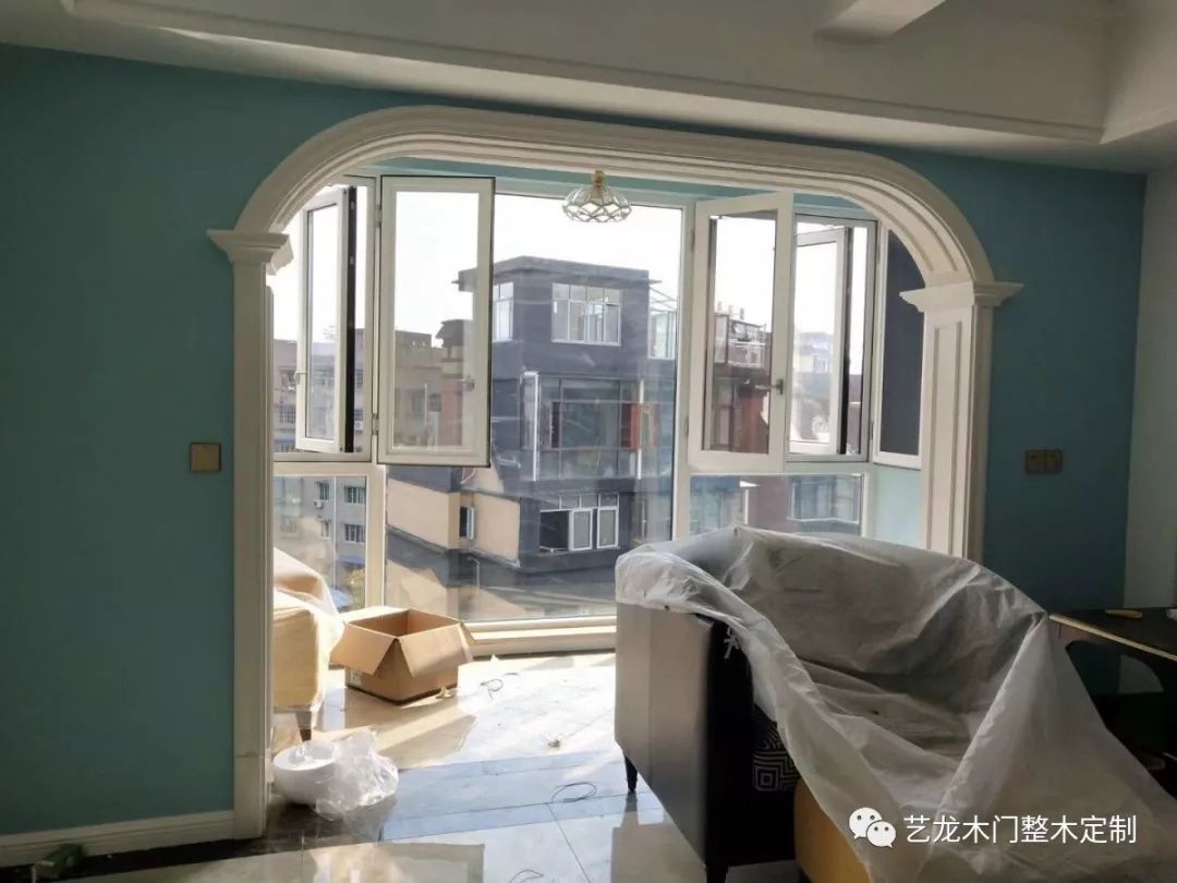 整木定制造型垭口,简约原木垭口定做