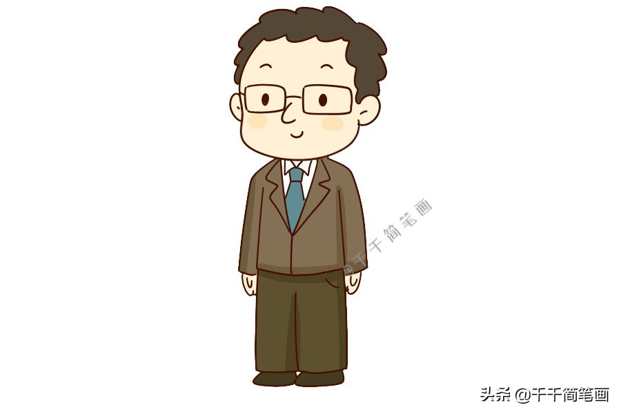 卡通职业人物简笔画,可爱简笔画q版人物教程