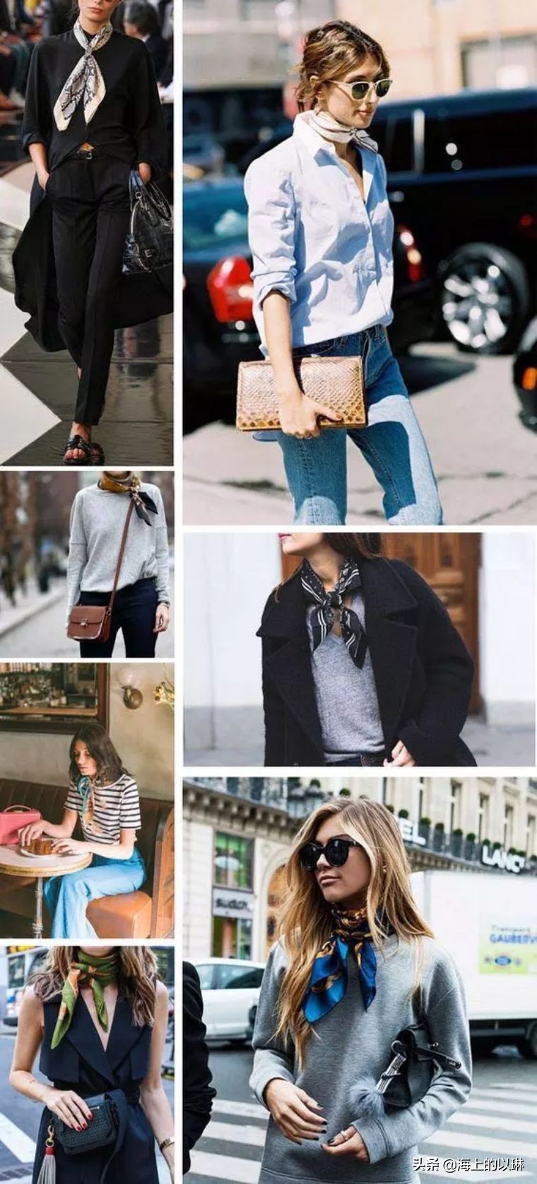 法国女人如何戴丝巾,法国女人的丝巾