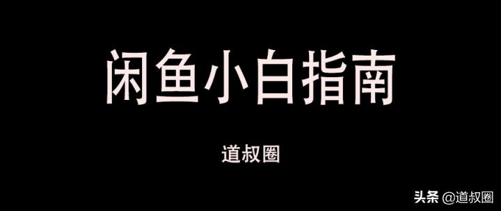 道叔圈|闲鱼小白指南