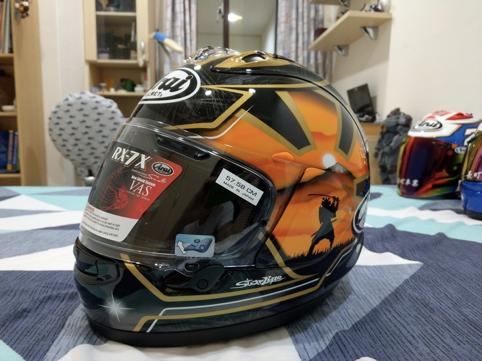 rx7x黑盔,arairx-7x头盔带刀侍卫拆箱