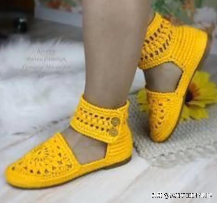 针织作品70款简约,手工针织凉鞋花样图